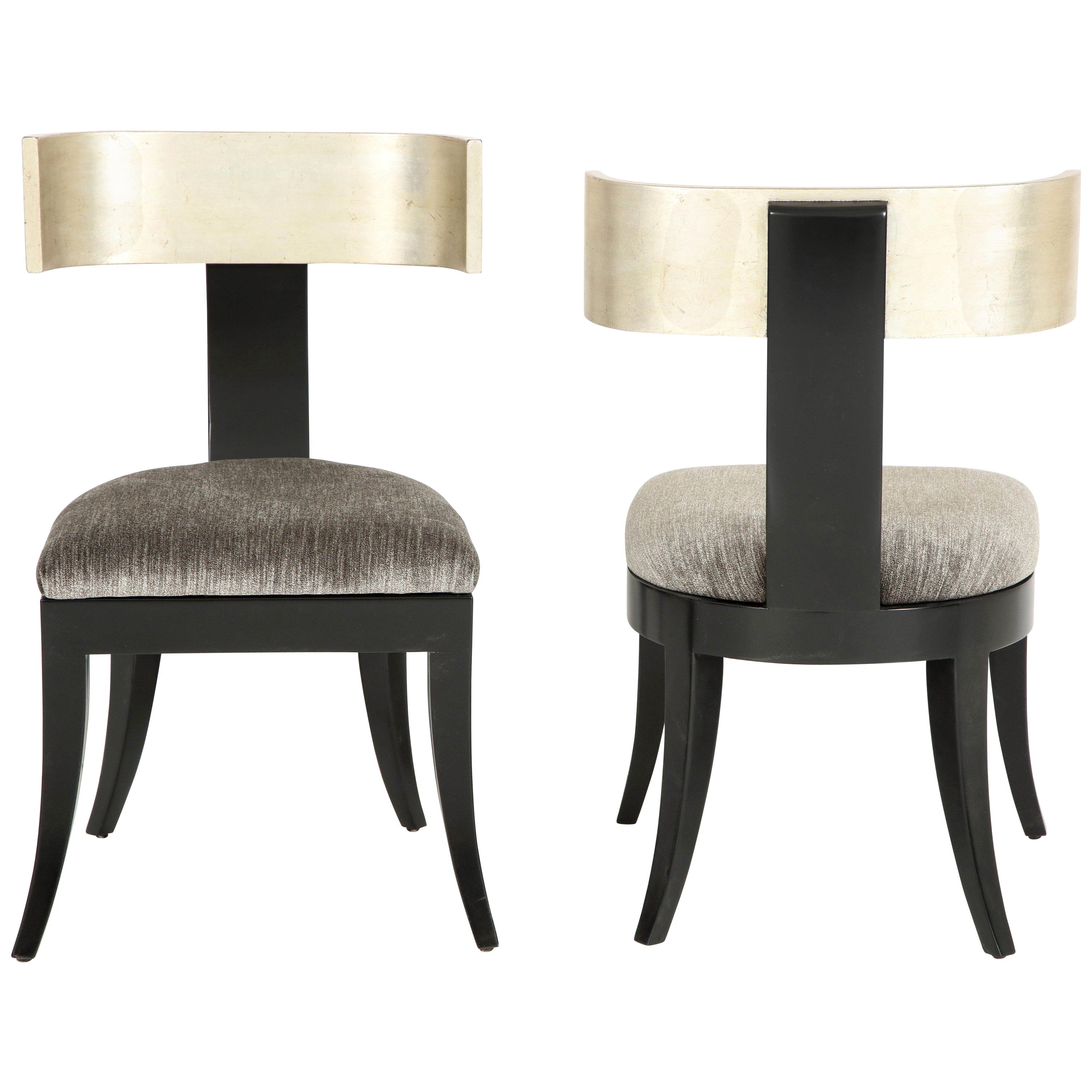 Pair of Klismos Chairs by J Robert Scott