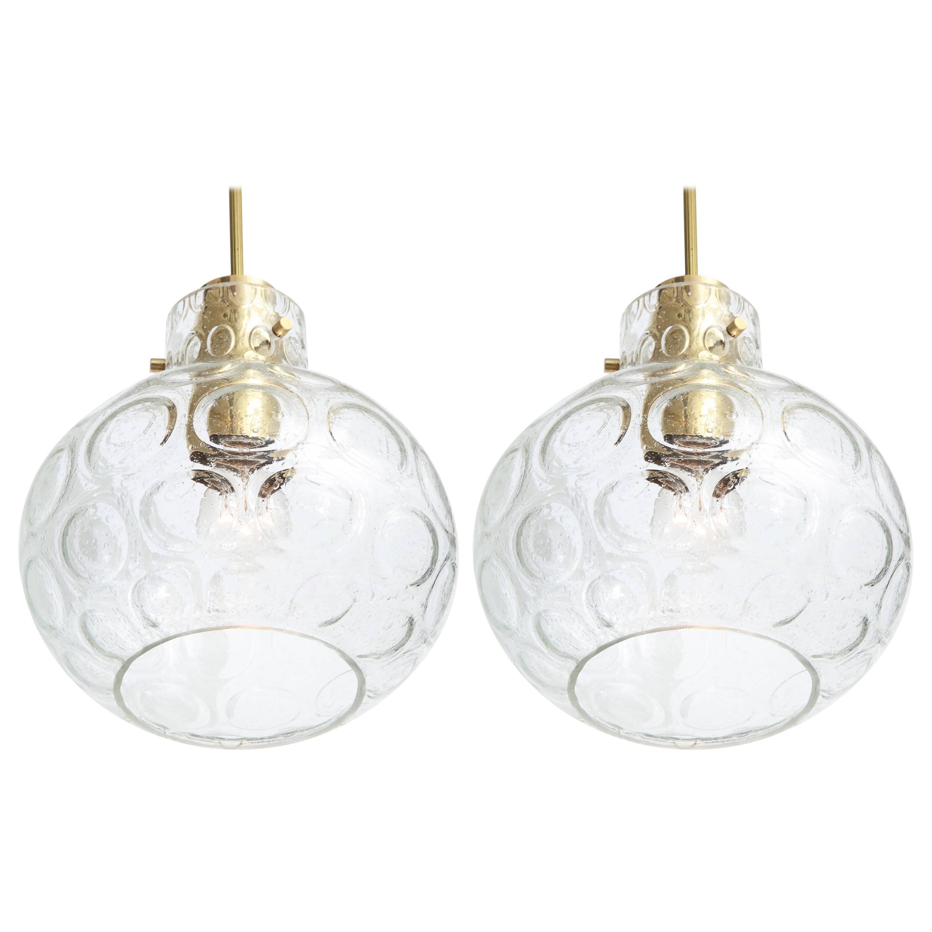 Pair of Pendant Lights by Doria (2 Pairs Available)