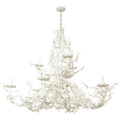 Large Nine-Arm Coral Chandelier