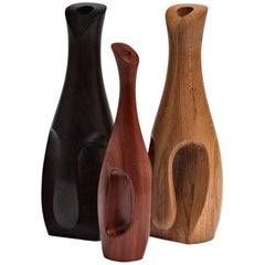 Handmade Brazilian Tropical Hardwood Vases by Ricardo Graham Ferreira