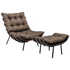 Costela Armchair and Ottoman, Brazilian, Midcentury, Eisler & Hauner