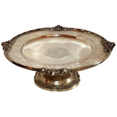 Wonderful Black Star & Frost Sterling Silver Centerpiece Cake Stand Plate Dish