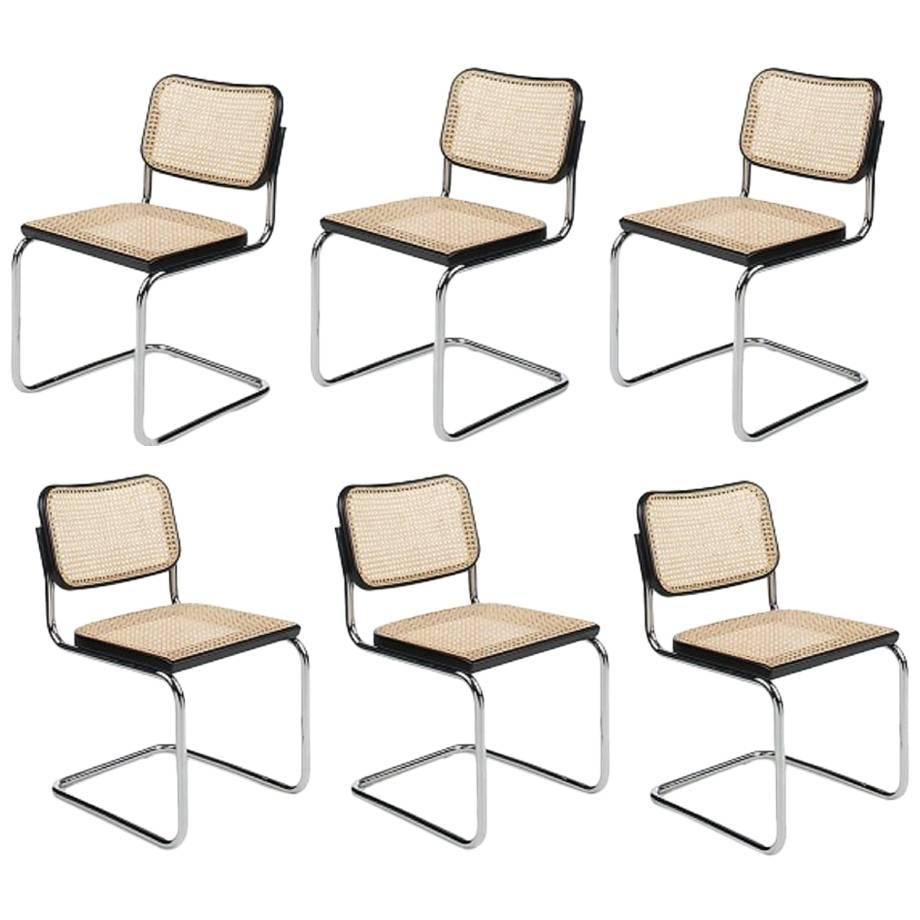 Set of Six "Cesca" Chairs by M. Breuer for Gavina, circa 1970