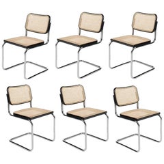 Set of Six "Cesca" Chairs by M. Breuer for Gavina, circa 1970