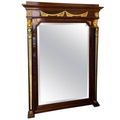 Palatial Russian Neoclassical Style Console or Wall Mirror with Bronze Mounts