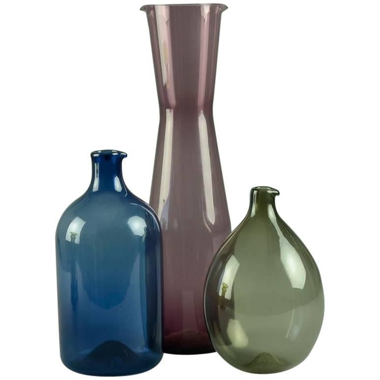 Three I-Glass Decanters by Timo Sarpaneva for Iittala For Sale