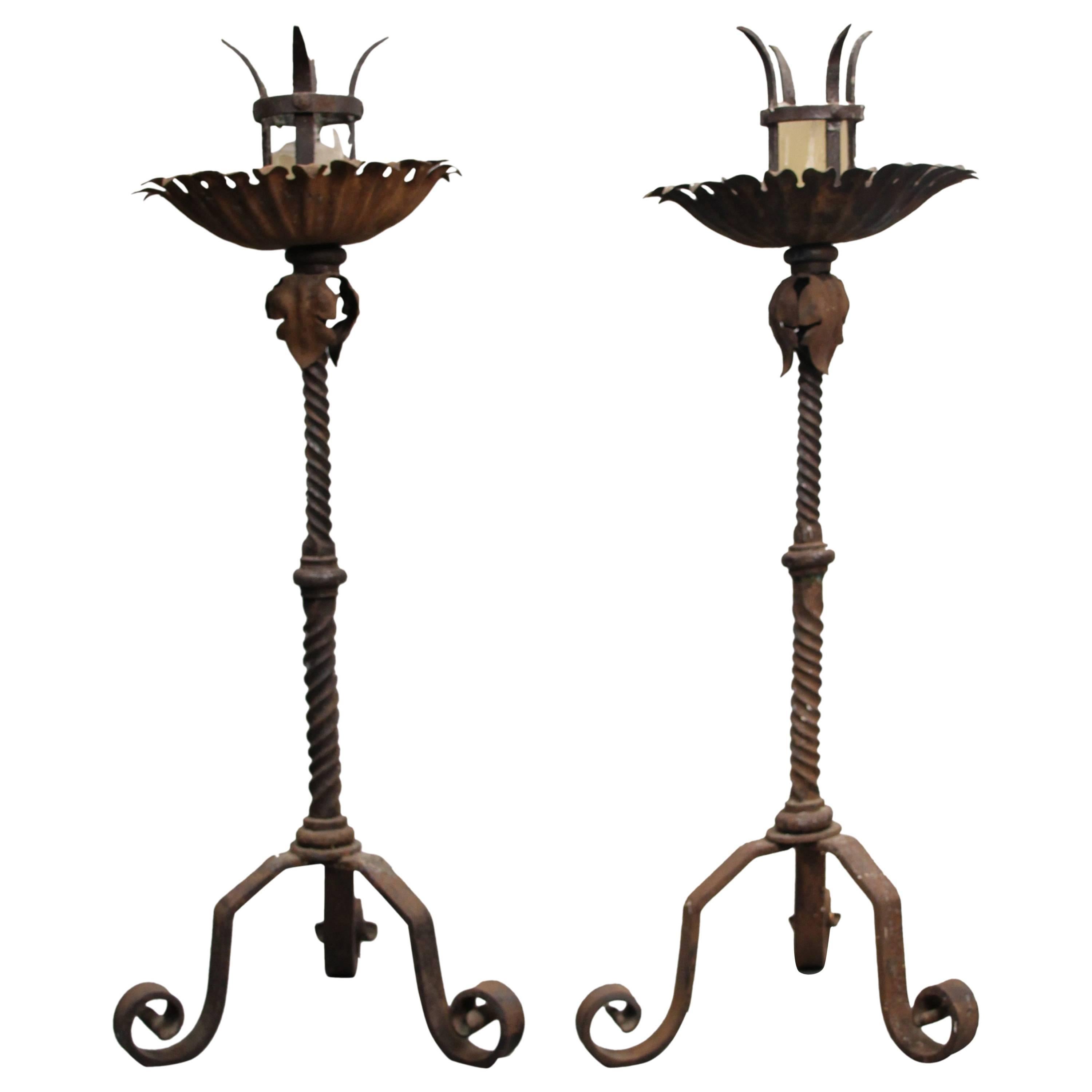 Tall Wrought Iron Candle Holder 28 For Sale on 1stDibs tall metal