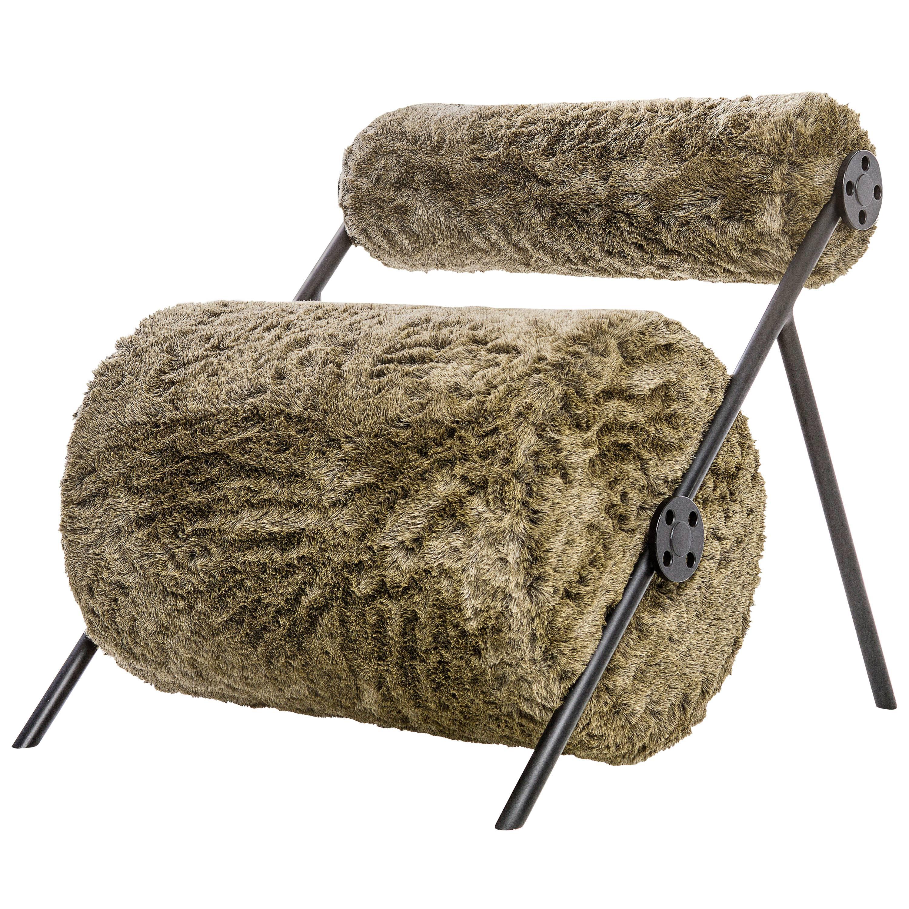 Fur Armchair in Brazilian Contemporary Style