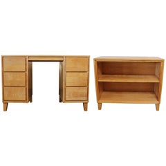 Russel Wright for Conant Ball Desk and Bookshelf Set