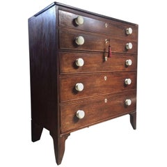 Antique Chest of Drawers Dresser Mahogany Victorian, 19th Century