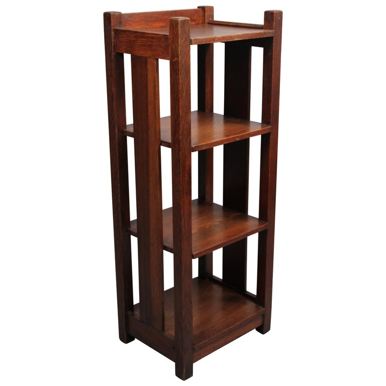 Antique Signed Lifetime Arts and Crafts Magazine Stand at 1stDibs