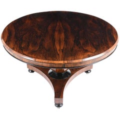 Antique French Empire-Style Rosewood Center Tilt-Top Table