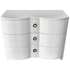 White Lacquered Chest of Drawers in the Manner of Samuel Marx