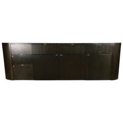 Stunning Contemporary Modern Oval Cerused Credenza Sideboard, Italy