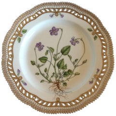 Royal Copenhagen Flora Danica Lunch Plate with Pierced Border #3554