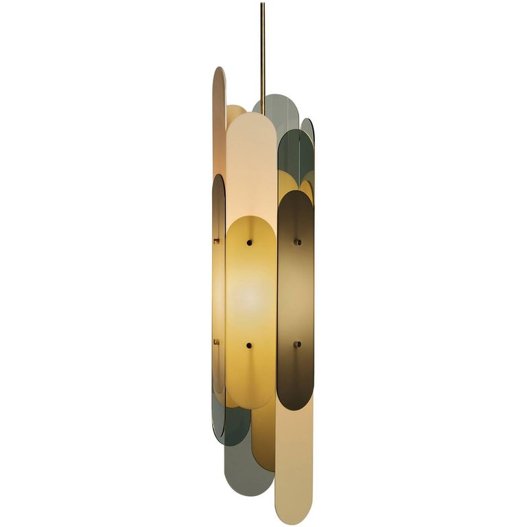 Contemporary Stafa Pendant Light Long Glass For Sale at 1stDibs