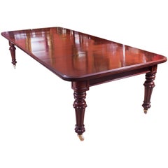 Antique 19th Century Flame Mahogany Extending Dining Table