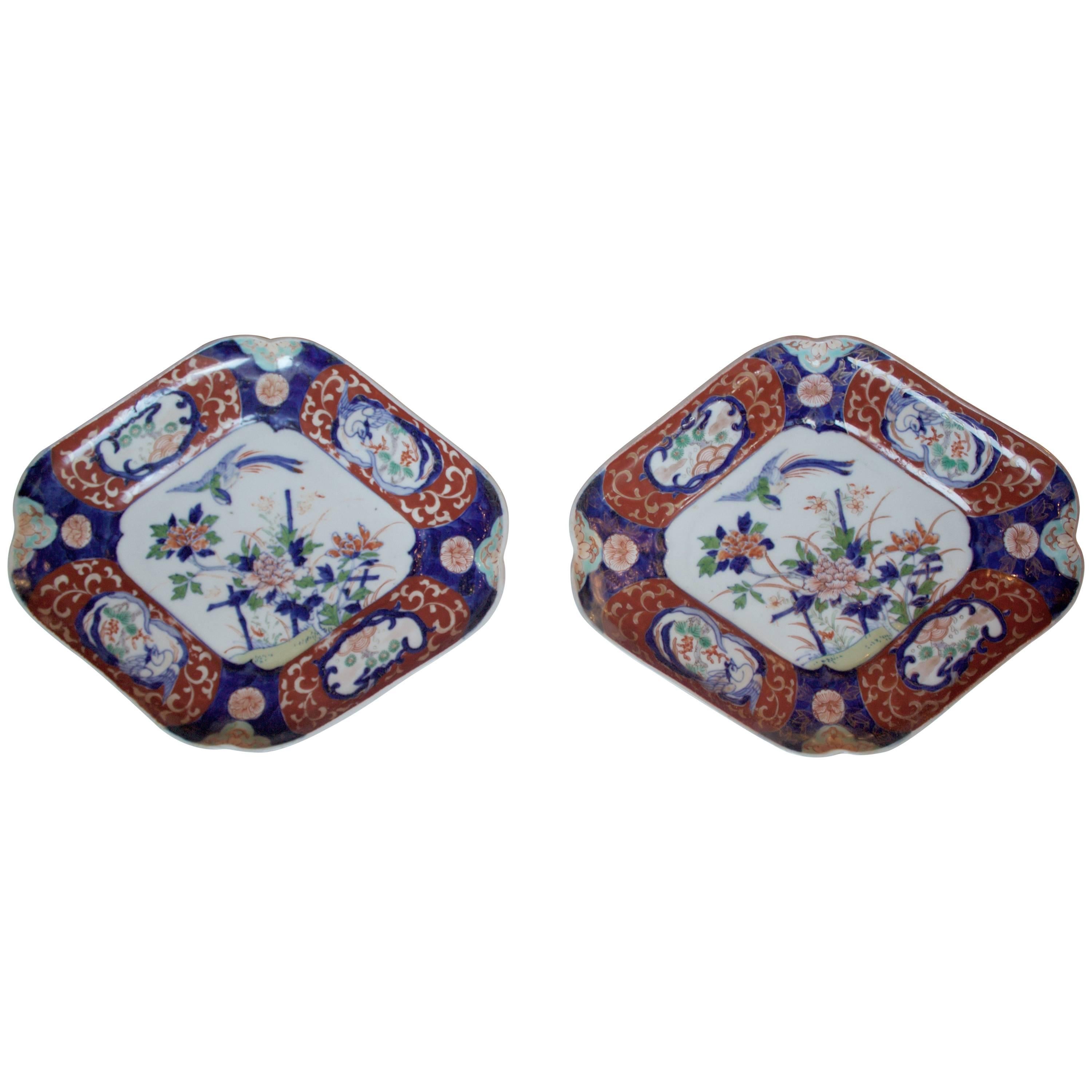 Pair of Imari Plates, 19th Century For Sale