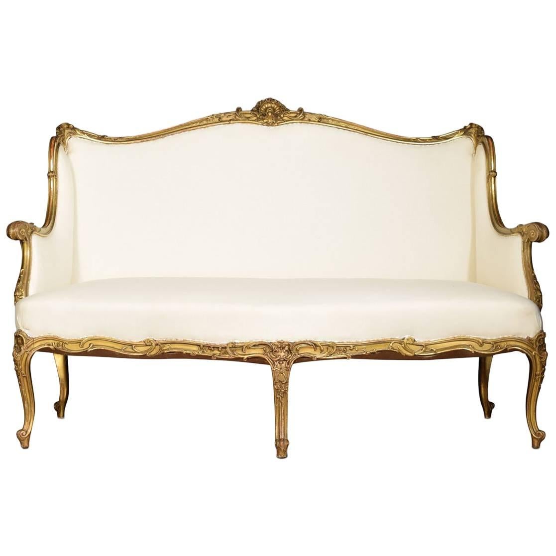 French Giltwood Settee