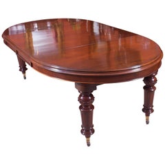 19th Century Victorian Oval Extending Dining Table