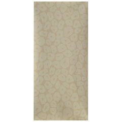 Unique Peach and Cream Contemporary Handprinted Wallpaper Roll