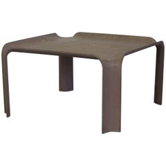 1967, Pierre Paulin, Early More Elegance Beistelltisch Modell 877 in Chocolate Brown
