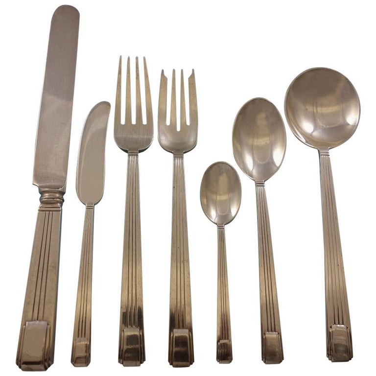 Century by Tiffany and Co. Sterling Silver Flatware Set for 8 Service, 59 Pieces For Sale at 1stDibs