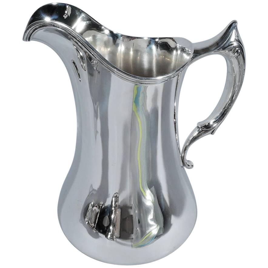 Stylish Edwardian Sterling Silver Water Pitcher by Whiting