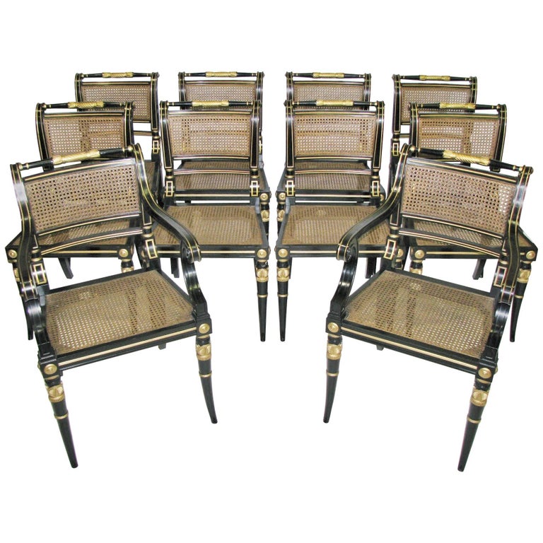 Ten Regency Style Dining Chairs From Baker Furniture S Stately Home Ten Regency Style Dining Chairs From Baker Furniture S Stately Home Collection For