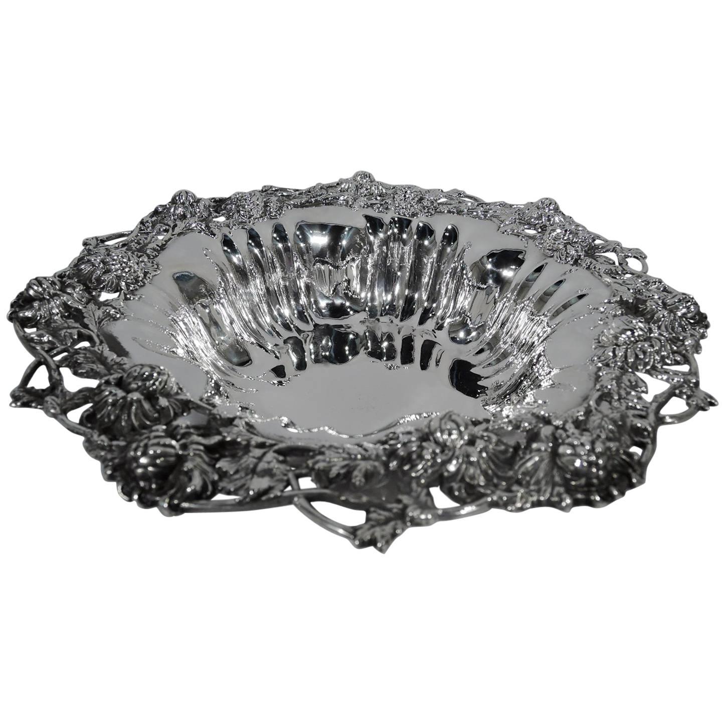 Graff, Washbourne & Dunn Sterling Silver Chrysanthemum Bowl