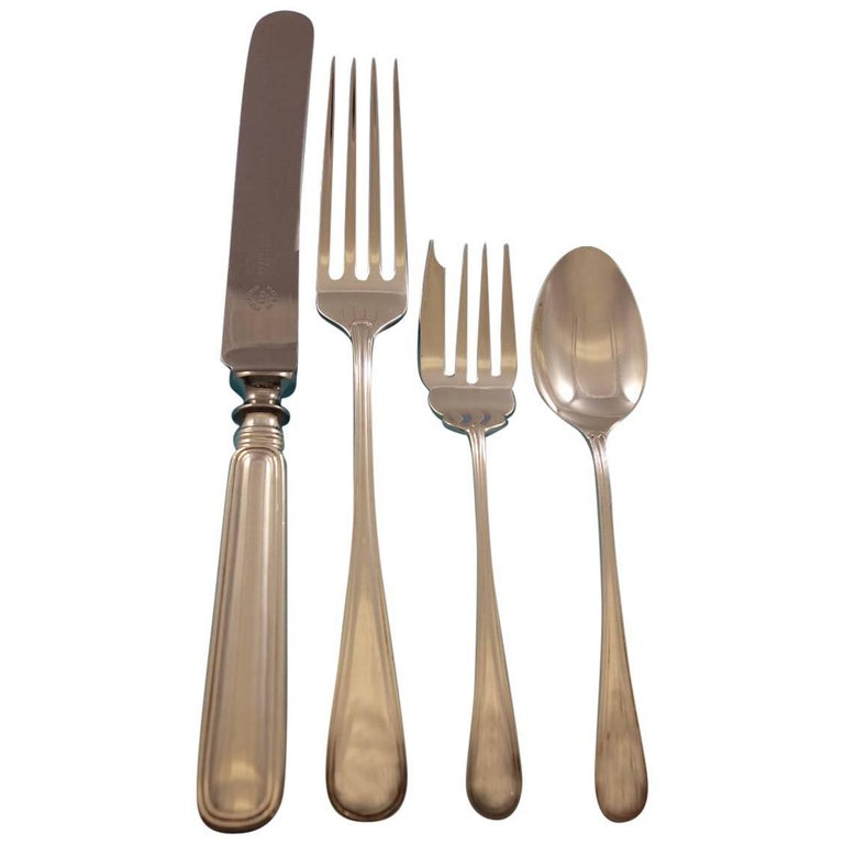 Saxon by Birks Canada Sterling Silver Flatware Set for 8 Service 38 Pcs