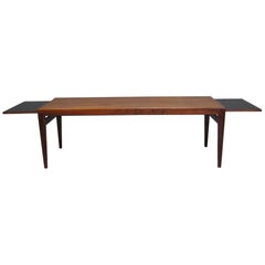 Midcentury Danish Rosewood Extending Coffee Table by Severin Hansen for Haslev