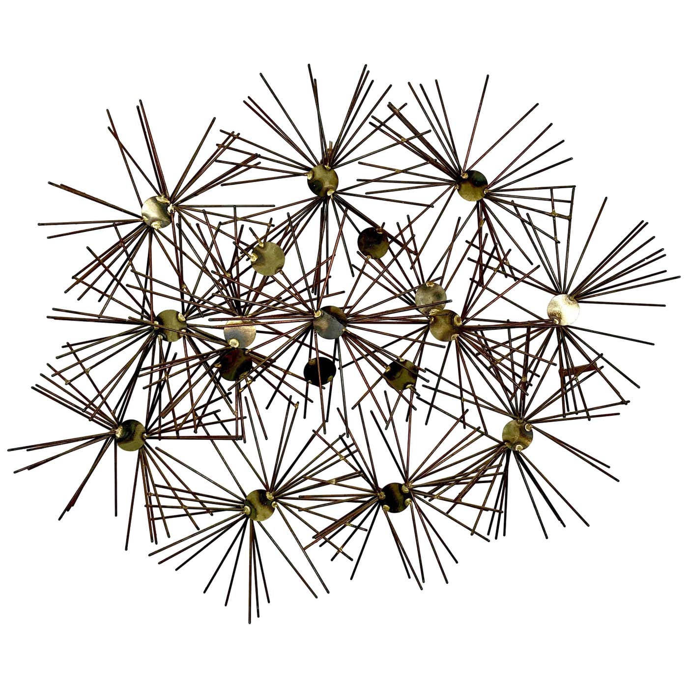 CB2 Spoke Brass Wall Sculpture