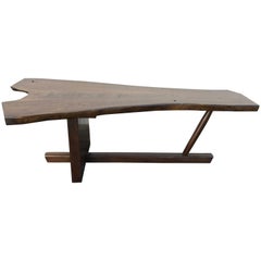 Nakashima Style Walnut "Minguren" Coffee Table 