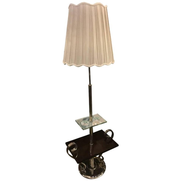 Tommy Hilfige Private Collection, Modern Chrome Lamp Table at 1stDibs