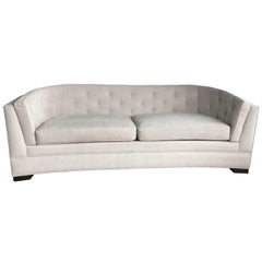 Bespoke Curved Low Profile Sofa with Tufted Back