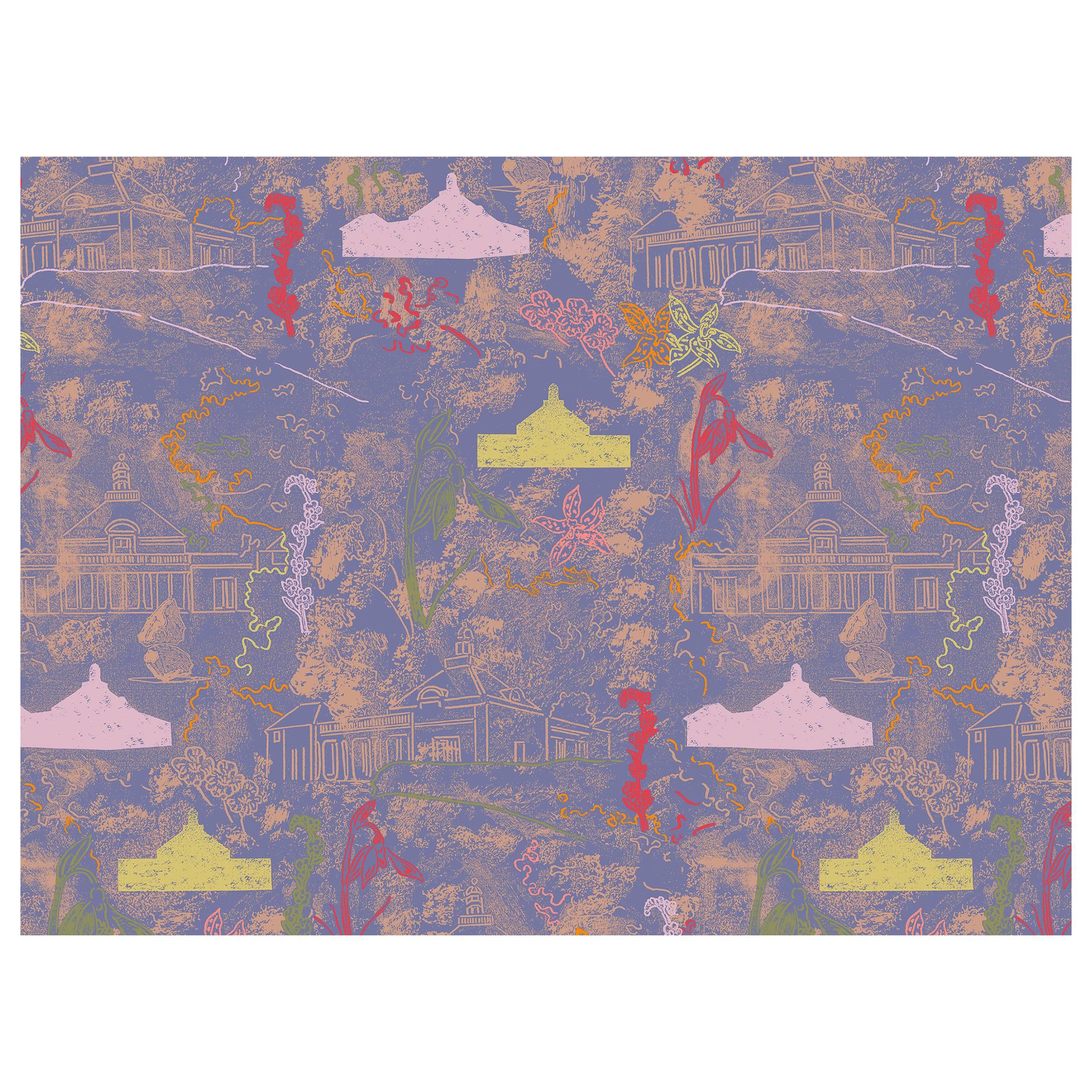Maharam Serpentine Galleries Wallpaper by Marc Camille Chaimowicz For Sale