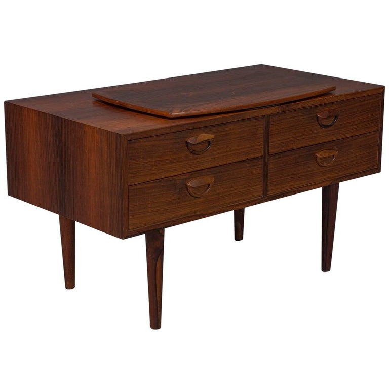 Danish Modern Rosewood Chest with a Spinning TV Stand by Kai Kristiansen at 1stDibs danish tv