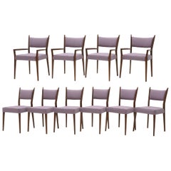 Set of Ten Dining Chairs by Paul McCobb for Calvin, New Lavender Upholstery