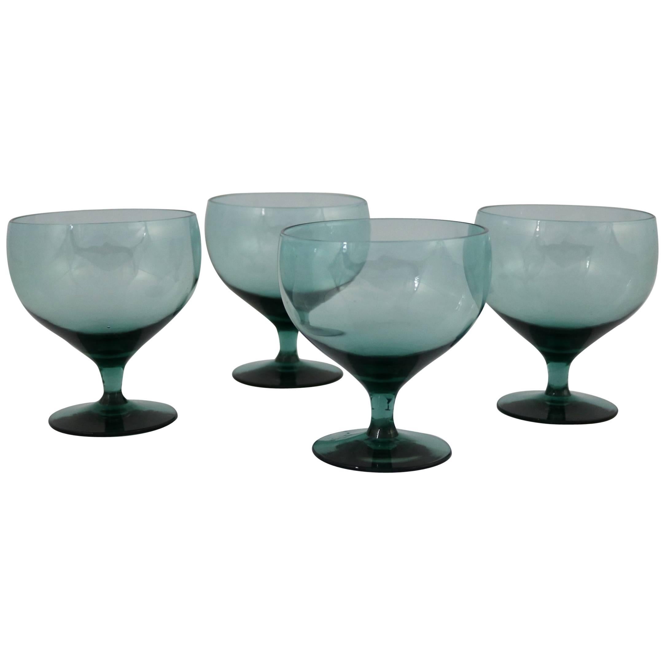 Russel Wright Morgantown American Modern Sea-Foam Champagne Coupes or Goblets