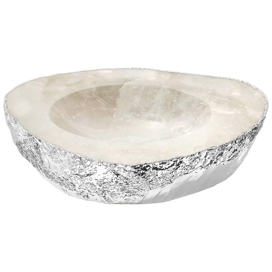 Casca Large Bowl Crystal and Silver by ANNA New York