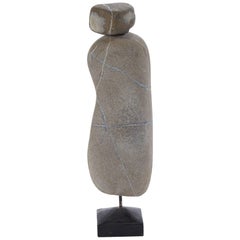 20th Century Stone Figural Mounted Sculpture