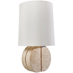 Italian Travertine Table Lamp
