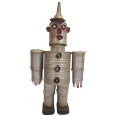 Mid-20th Century Folk Art Figure of the Tin Man from the Wizard of Oz