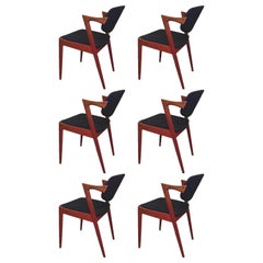1960s Kai Kristiansen Set of Six Dining Chairs in Teak - Inc. Reupholstery