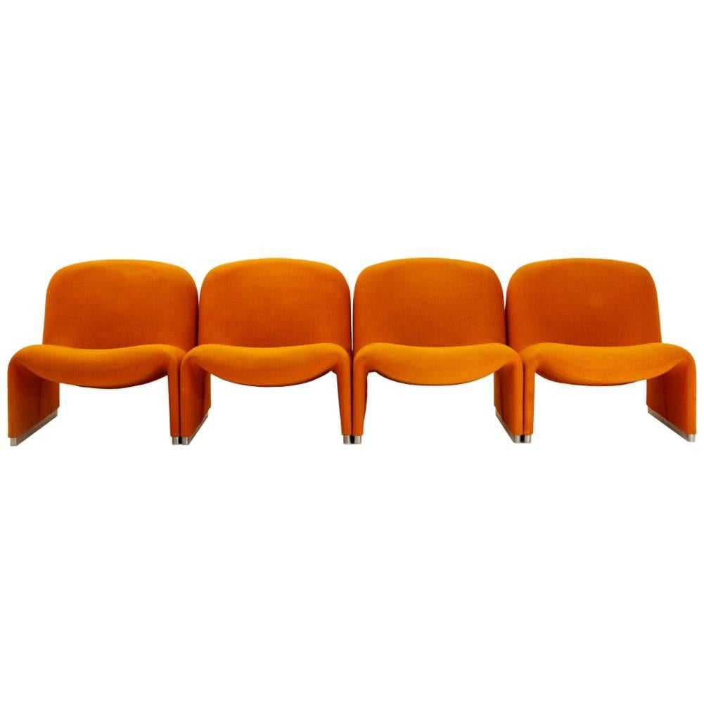 Four Alky Armchairs by Giancarlo Piretti for Anonima Castelli