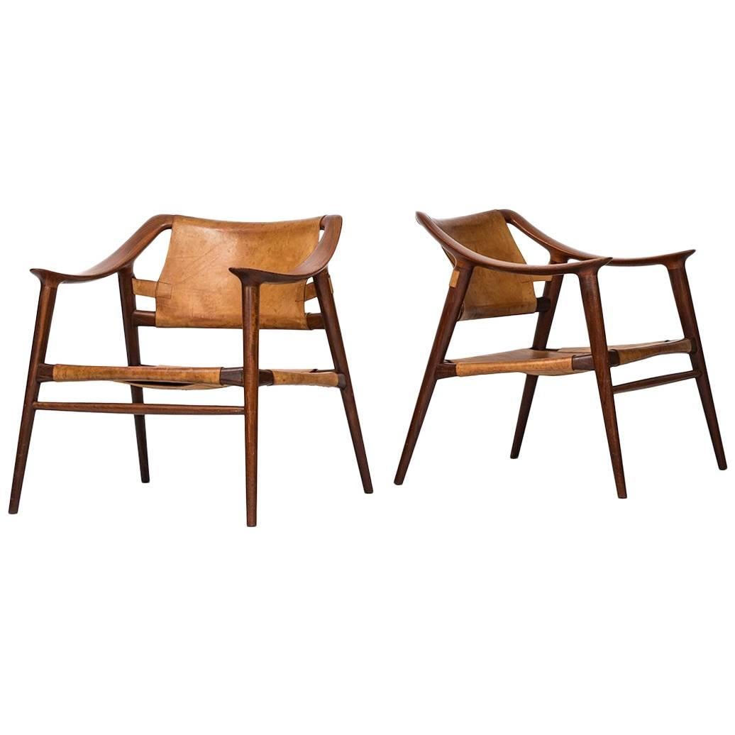 Rolf Rastad & Adolf Relling Easy Chairs Model Bambi Produced by Gustav Bahus