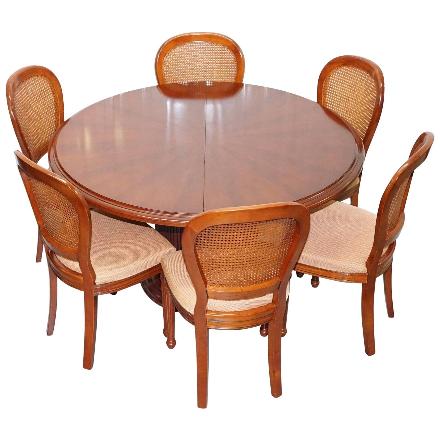 Grange Handmade France Cherrywood Extending Dining Table and Six Chairs