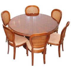 Used Grange Handmade France Cherrywood Extending Dining Table and Six Chairs