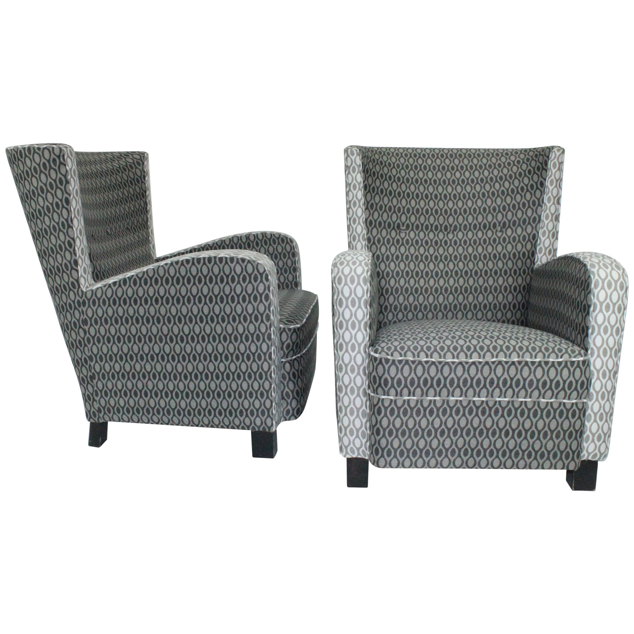 Pair of Swedish 1930s Easy Chairs Attributed to Margareta Köhler for Futurum